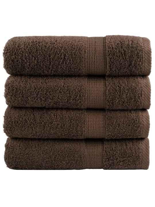 Premium ručníky solund 4 ks hnědé 70 x 140 cm 600 g/m²