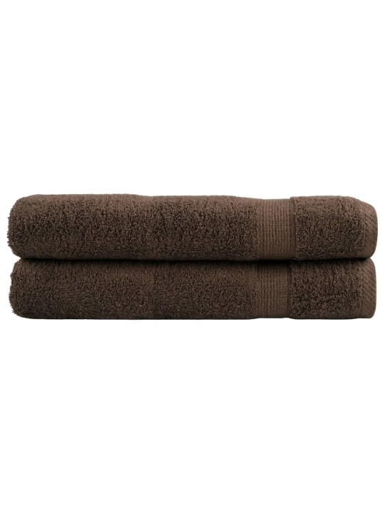 Premium ručníky solund 2 ks hnědé 80 x 200 cm 600 g/m²