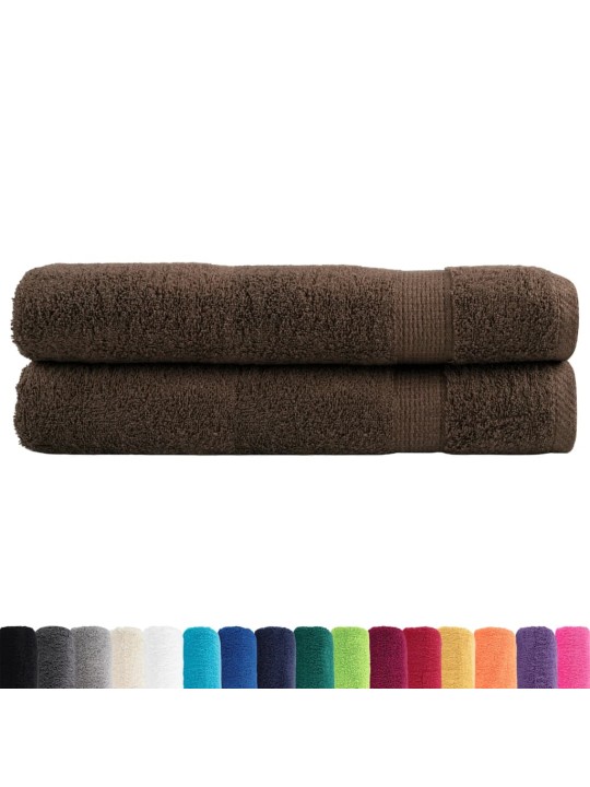 Premium ručníky solund 2 ks hnědé 80 x 200 cm 600 g/m²