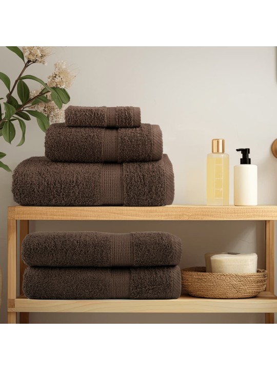 Premium ručníky solund 10 ks hnědé 80 x 200 cm 600 g/m²