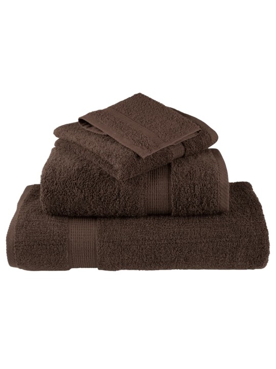 Premium ručníky solund 10 ks hnědé 80 x 200 cm 600 g/m²