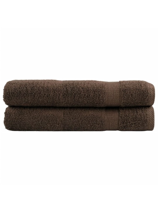 Premium ručníky solund 2 ks hnědé 100 x 200 cm 600 g/m²