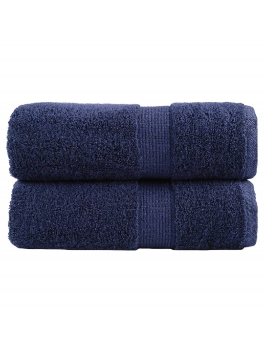 Premium ručníky solund 2 ks navy modré 30 x 50 cm 600 g/m²