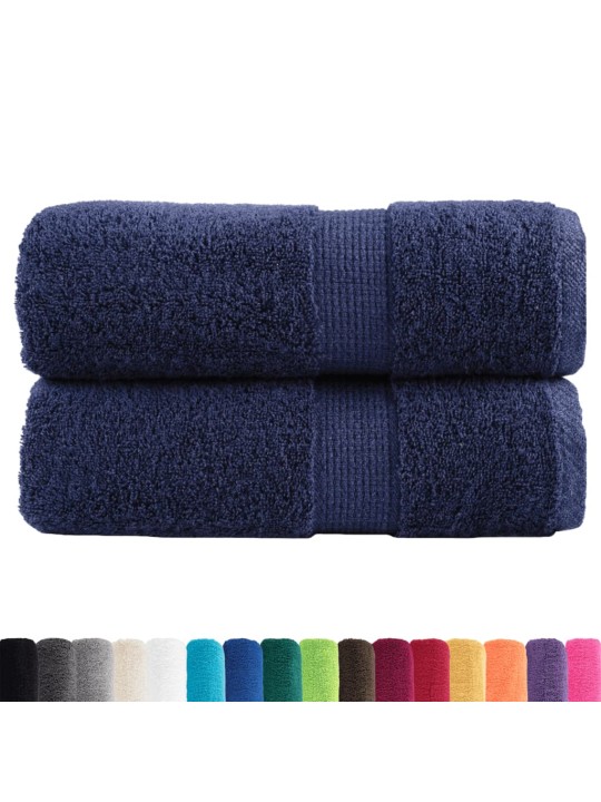 Premium ručníky solund 2 ks navy modré 30 x 50 cm 600 g/m²