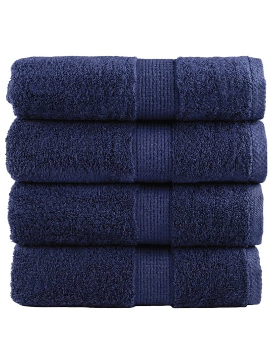 Premium ručníky solund 4 ks navy modré 30 x 50 cm 600 g/m²