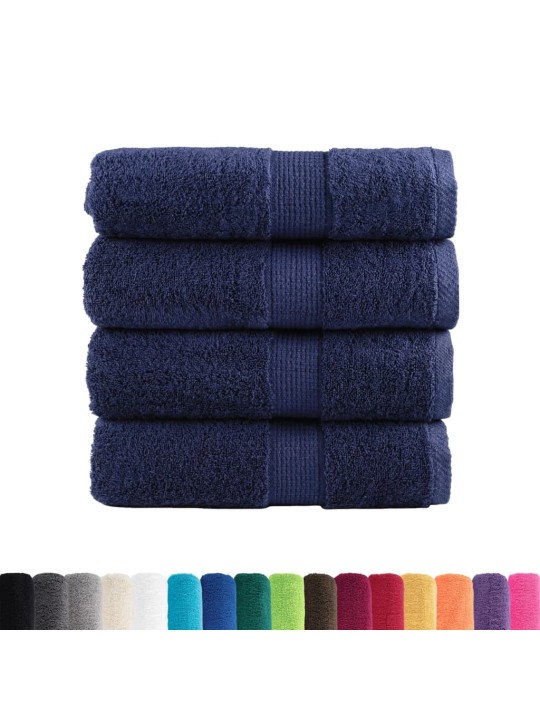 Premium ručníky solund 4 ks navy modré 30 x 50 cm 600 g/m²