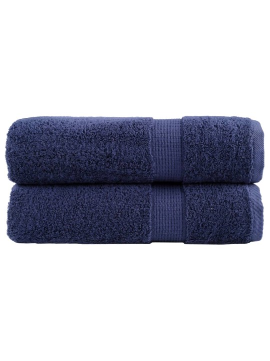 Premium ručníky solund 2 ks tmavé modré 70x140 cm 600 g/m²