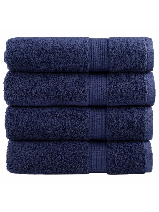Premium ručníky solund 4 ks tmavě modré 70x140 cm 600 g/m²