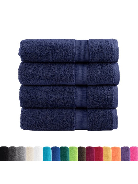 Premium ručníky solund 4 ks tmavě modré 70x140 cm 600 g/m²