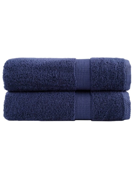 Premium ručníky solund 2 ks tmavě modré 100x150cm 600 g/m²