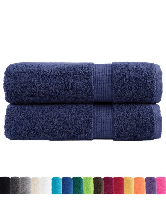 Premium ručníky solund 2 ks tmavě modré 100x150cm 600 g/m²