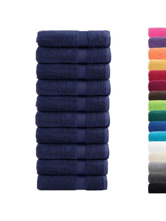 Premium ručníky solund 10ks tmavě modré 100x150cm 600 g/m²