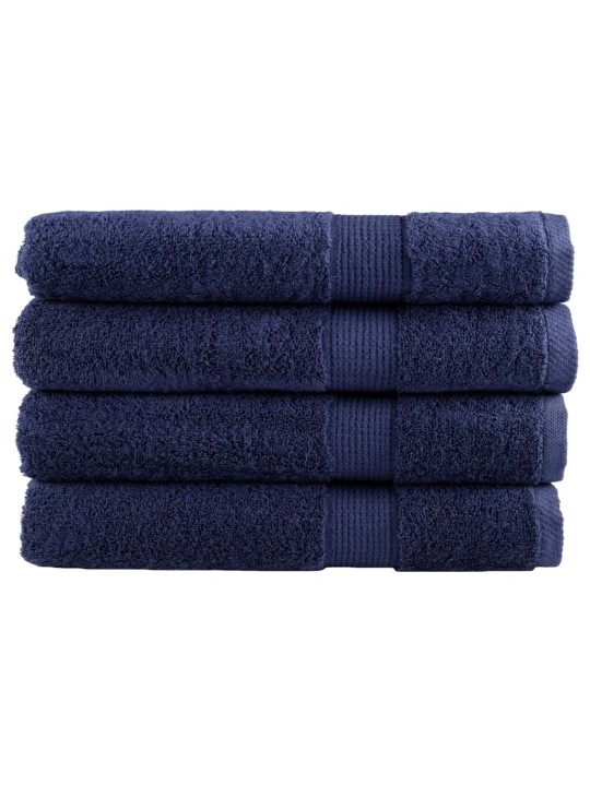 Premium ručníky SOLUND 4 ks tmavě modré 80x200 cm 600 g/m²
