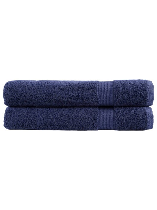 Premium ručníky solund 2 ks tmavě modré 100x200cm 600 g/m²