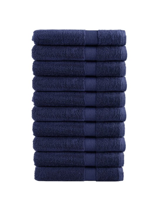 Premium ručníky solund 10ks tmavě modré 100x200cm 600 g/m²