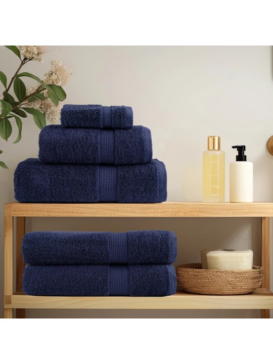 Premium ručníky solund 10ks tmavě modré 100x200cm 600 g/m²