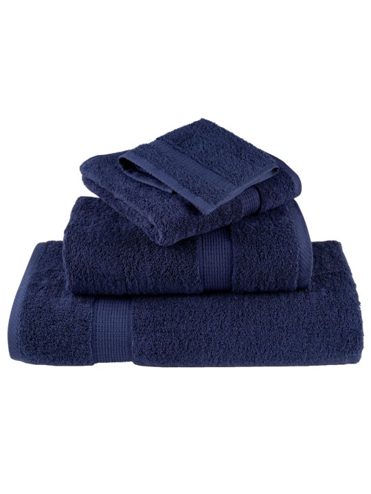 Premium ručníky solund 10ks tmavě modré 100x200cm 600 g/m²