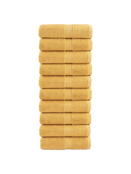 Premium ručníky na ruce solund 10ks zlaté 30x30cm 600 g/m²
