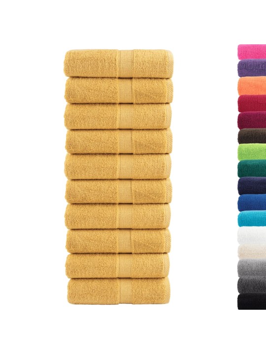 Premium ručníky na ruce solund 10ks zlaté 30x30cm 600 g/m²