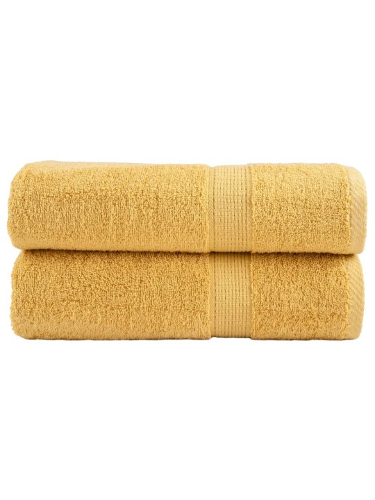 Premium ručníky solund 2 ks zlaté 70 x 140 cm 600 g/m²