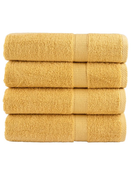 Premium ručníky solund 4 ks zlaté 70 x 140 cm 600 g/m²
