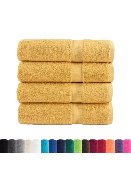 Premium ručníky solund 4 ks zlaté 70 x 140 cm 600 g/m²