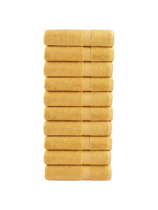 Premium ručníky solund 10 ks zlaté 70 x 140 cm 600 g/m²