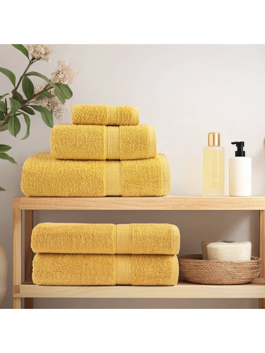 Premium ručníky solund 4 ks zlaté 100 x 150 cm 600 g/m²