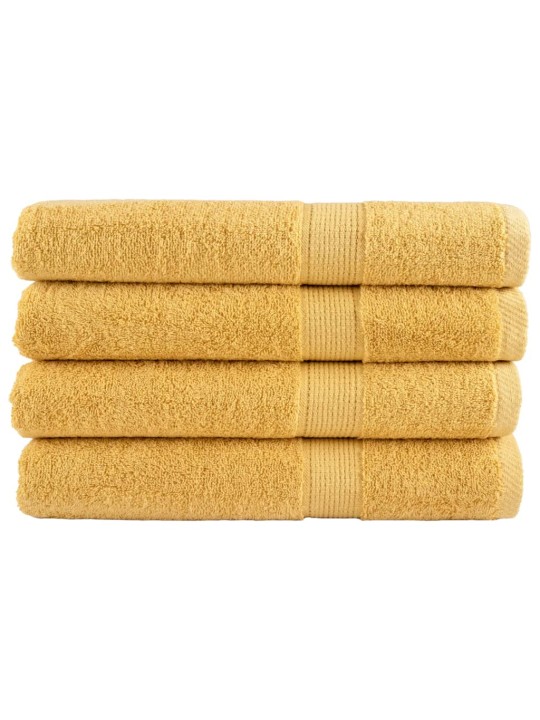 Premium ručníky solund 4 ks zlaté 80 x 200cm 600 g/m²