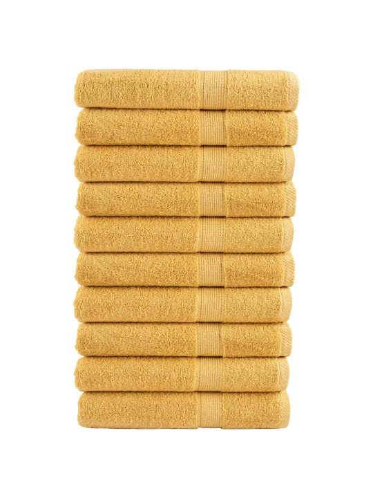 Premium ručníky solund 10 ks zlaté 80 x 200 cm 600 g/m²