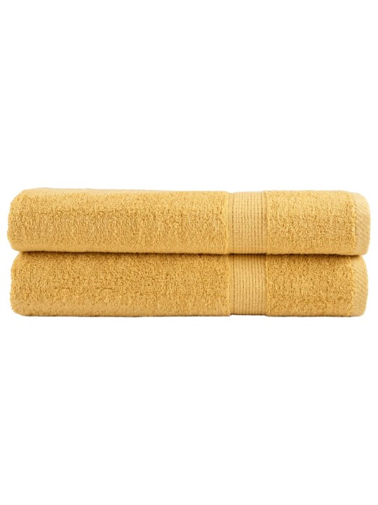 Premium ručníky solund 2 ks zlaté 100 x 200 cm 600 g/m²
