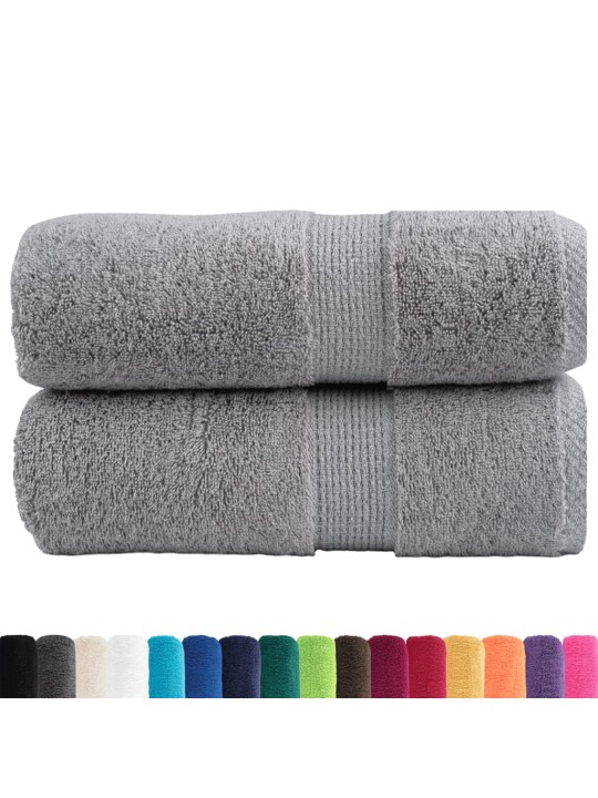 Premium ručníky na ruce solund 2 ks šedé 30x30 cm 600 g/m²