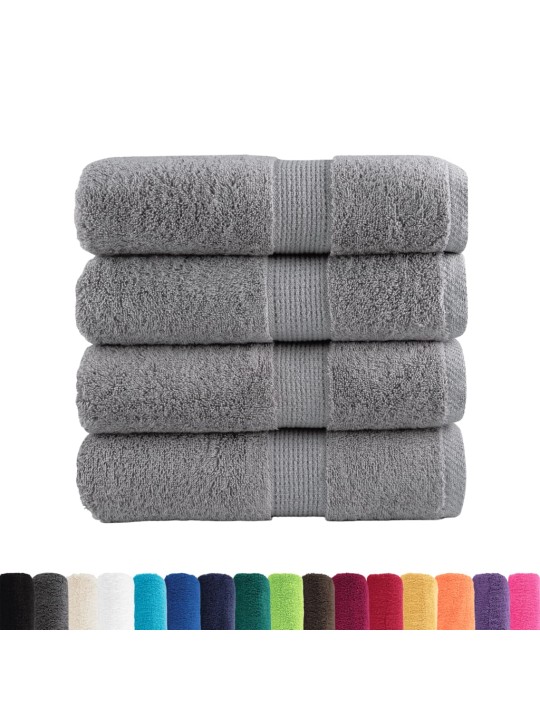 Premium ručníky na ruce solund 4 ks šedé 30x30 cm 600 g/m²