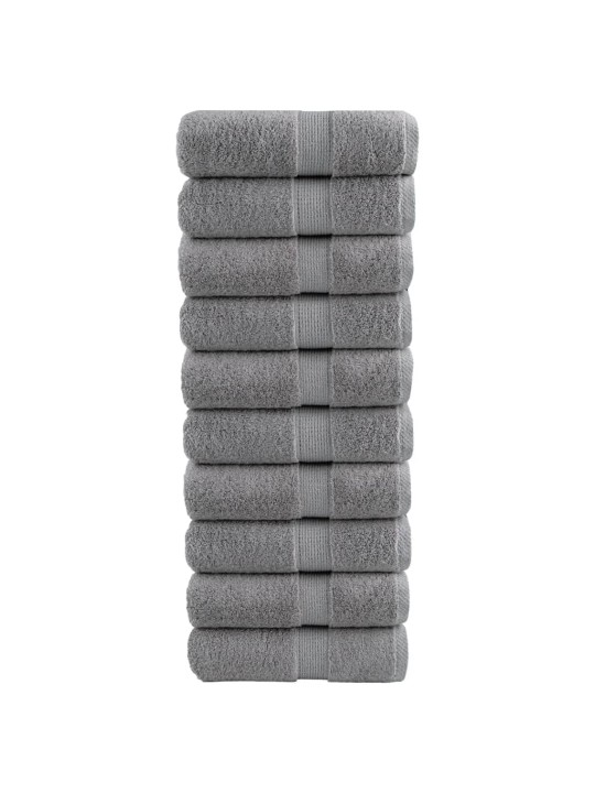 Premium ručníky na ruce solund 10 ks šedé 30x30cm 600 g/m²