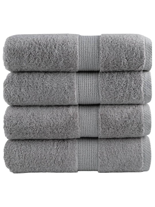 Premium ručníky solund 4 ks šedé 30 x 50 cm 600 g/m²