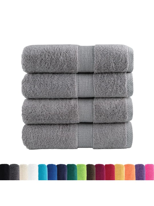 Premium ručníky solund 4 ks šedé 30 x 50 cm 600 g/m²