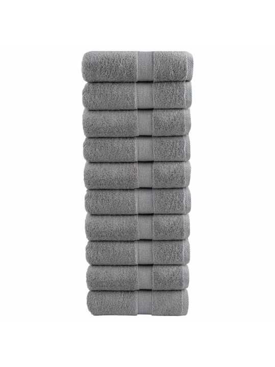 Premium ručníky solund 10 ks šedé 30 x 50 cm 600 g/m²