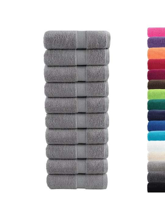 Premium ručníky solund 10 ks šedé 30 x 50 cm 600 g/m²