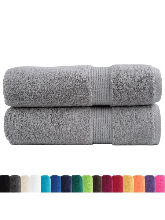 Premium ručníky solund 2 ks šedé 50 x 100 cm 600 g/m²