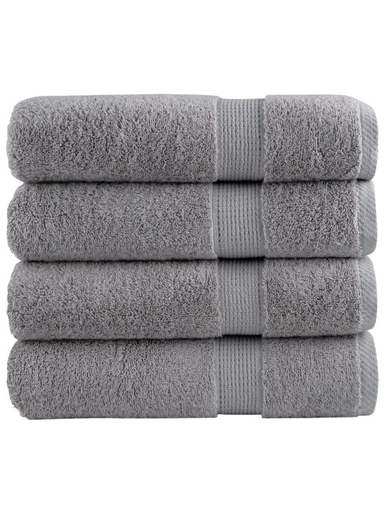 Premium ručníky solund 4 ks šedé 50 x 100 cm 600 g/m²