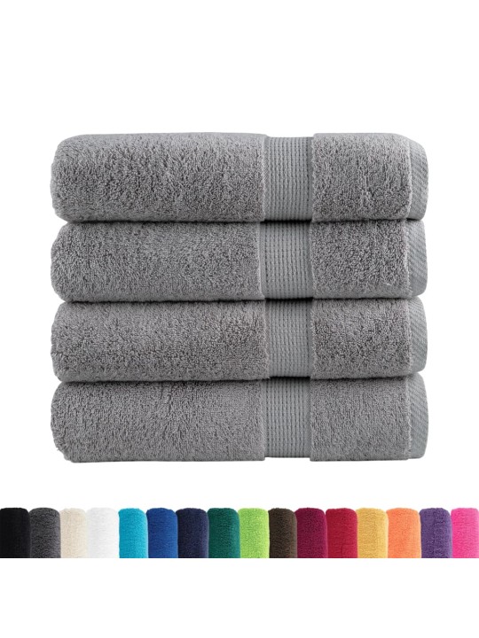 Premium ručníky solund 4 ks šedé 50 x 100 cm 600 g/m²