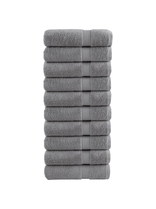 Premium ručníky solund 10 ks šedé 50 x 100 cm 600 g/m²