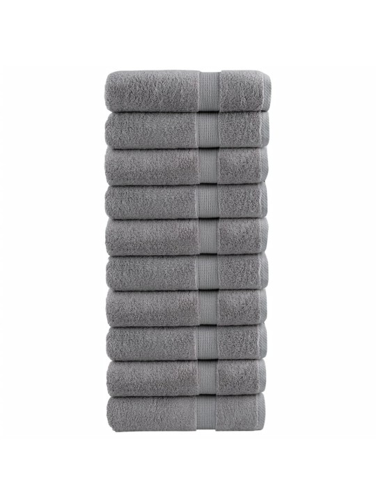 Premium ručníky solund 10 ks šedé 70 x 140 cm 600 g/m²