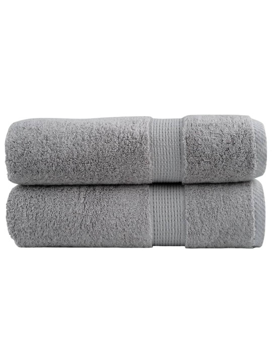 Premium ručníky solund 2 ks šedé 100 x 150 cm 600 g/m²