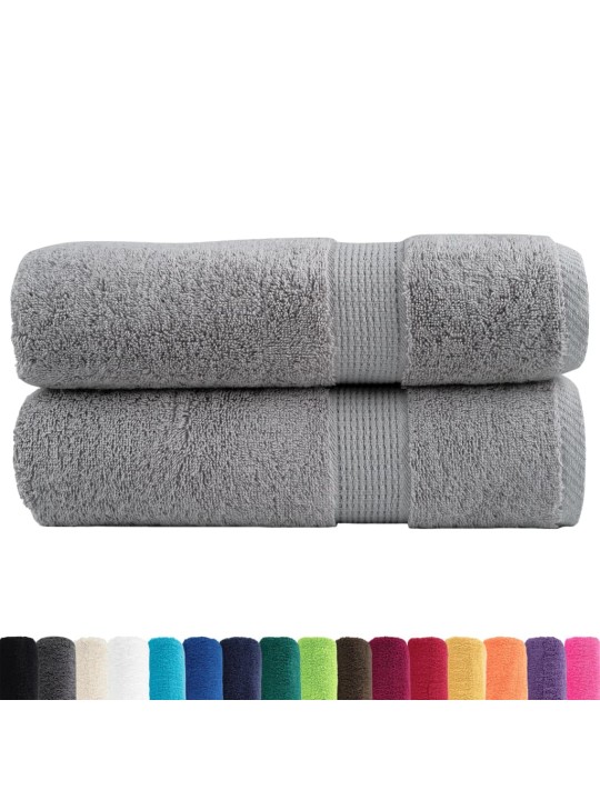 Premium ručníky solund 2 ks šedé 100 x 150 cm 600 g/m²
