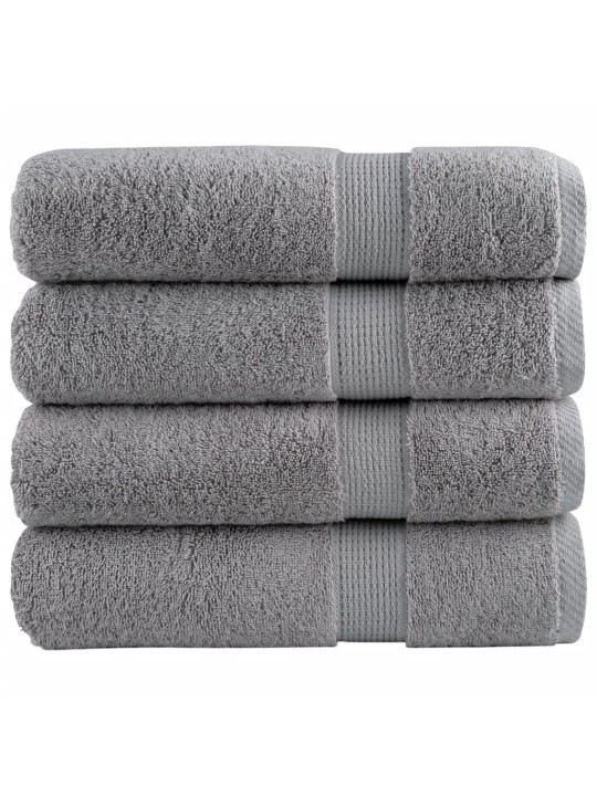 Premium ručníky solund 4 ks šedé 100 x 150 cm 600 g/m²