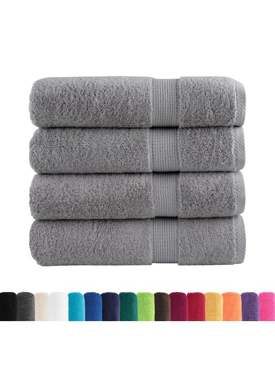 Premium ručníky solund 4 ks šedé 100 x 150 cm 600 g/m²