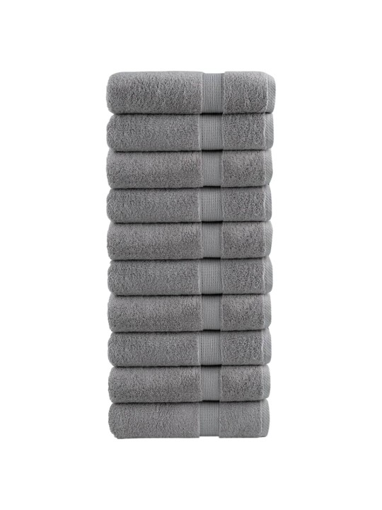 Premium ručníky solund 10 ks šedé 100 x 150 cm 600 g/m²