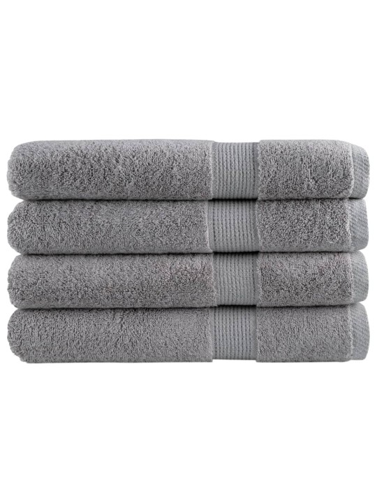 Premium ručníky solund 4 ks šedé 80 x 200 cm 600 g/m²