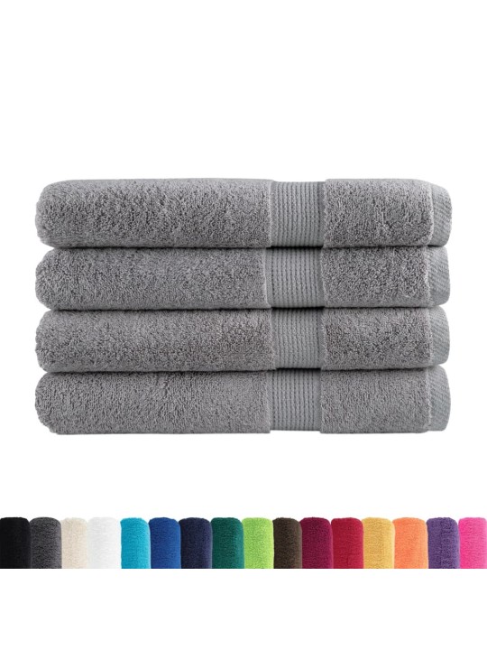Premium ručníky solund 4 ks šedé 80 x 200 cm 600 g/m²